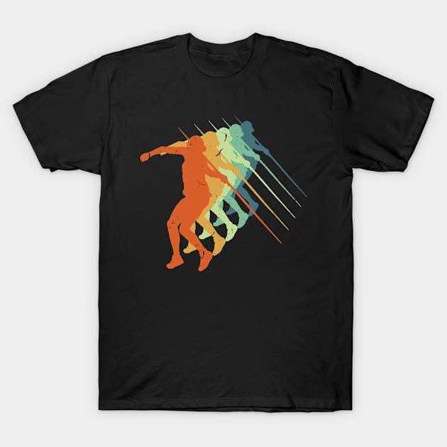 Retro Javelin Throw, Track & Field Athletic Sport Gift For Men & Women T-Shirt by Art Like Wow Designs